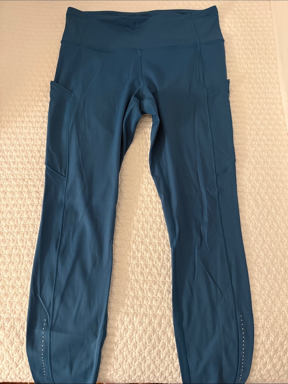 Lululemon Fast & Free Tight II High-Rise Leggings 25” Nulux Carbon Blue sz 10 - Picture 3 of 5